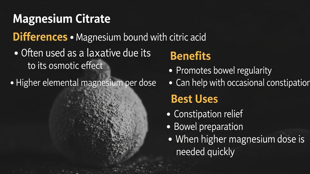 Magnesium Citrate vs Glycinate